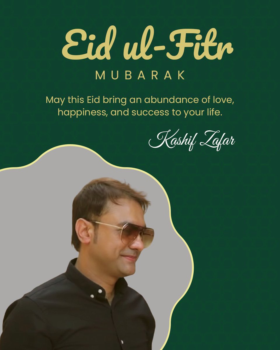 May this Eid bring an abundance of love, happiness & success to your life. Lots of love ❤️ Kashif Zafar

#kashifzafar #EidUlFitr #EidMubarak #Eid2023 #kzmusic #musiciansofinstagram #model #blogger #soul #CelebratingHappiness