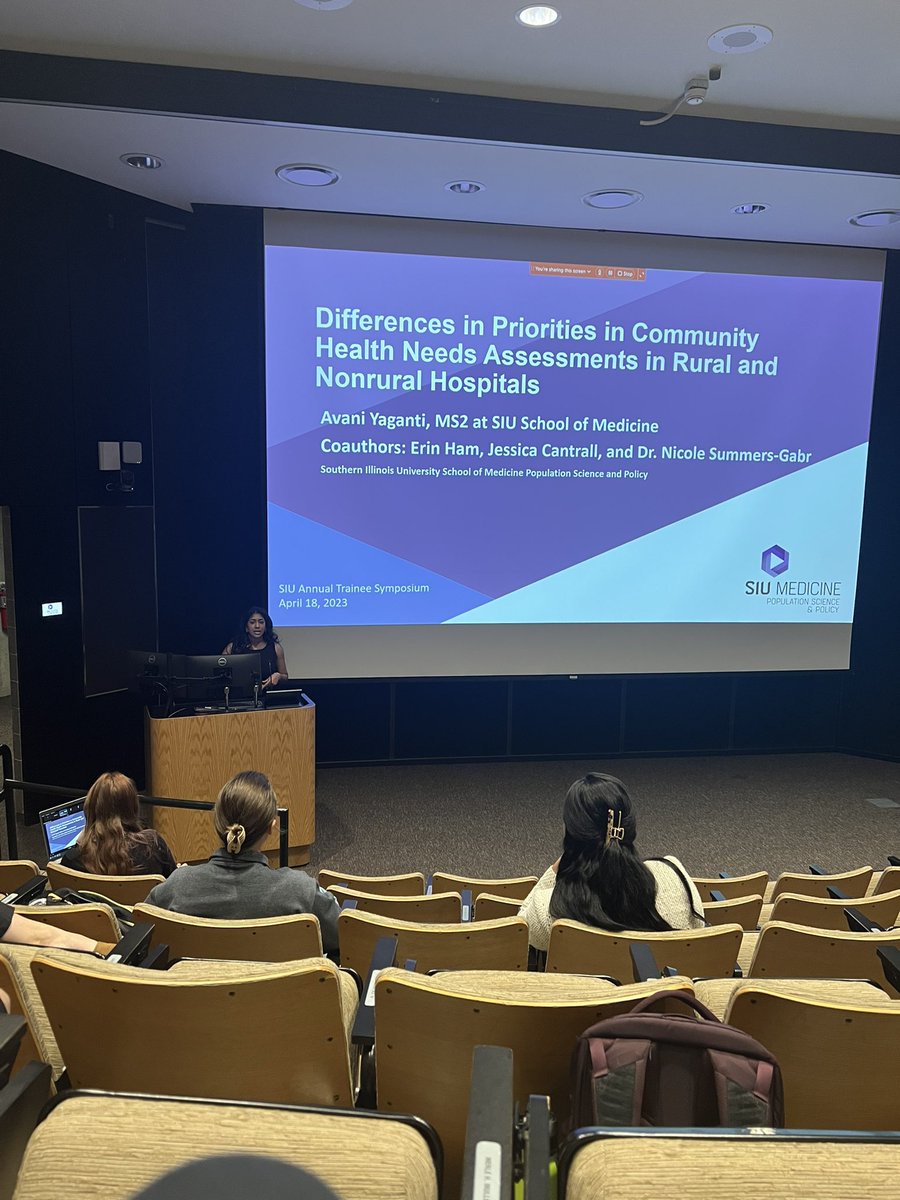Presented at the <a href="/siusom/">SIU Medicine</a> annual trainee symposium on Tuesday! It was great to see what all my peers have been working on (alongside studying for Step 1)! So impressive!