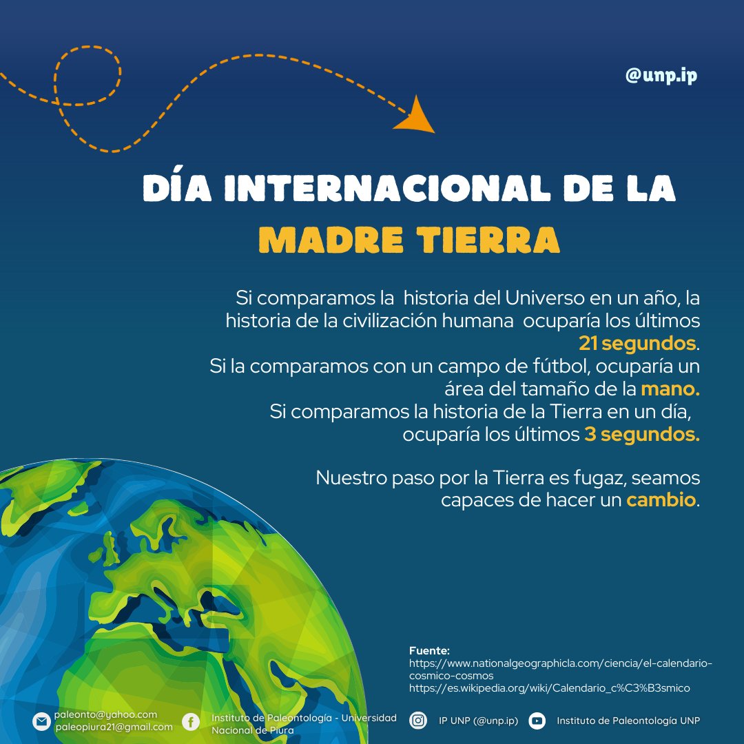 IPaleoUNP's tweet photo. #EarthDay Hoy, 22 de abril, Día Internacional de la Madre Tierra 🌎🌱, seamos capaces de reflexionar y plantear acciones. Somos capaces de grandes cambios, hagamos que la conservación de nuestro planeta sea uno de ellos. 🌱

#IPUNP #DiadelaTierra #ClimateChange #22deAbril
(4/4) https://t.co/RMKdE9jVVw