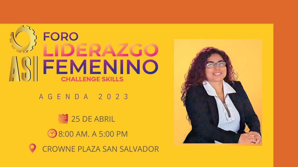 INGLogistics's tweet image. Acompáñanos y aprende como poner en marcha tus sueños!

Los invito al Foro #LiderazgoFemenino #ChallengeSkills 2023

25 de Abril 
8am a 5pm 
Crowne Plaza San Salvador 

#INGLogistics @asielsalvador @CrownePlaza