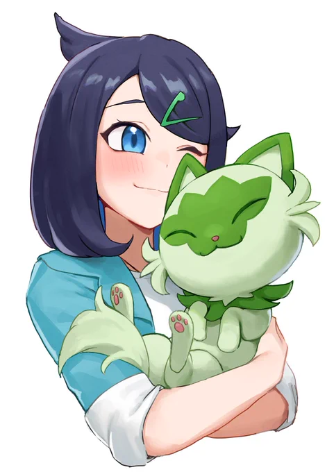 リコとニャオハ#アニポケ #anipoke #ポケモン 