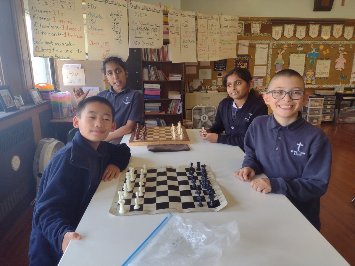 NotreDameNHP's tweet photo. Did you know that our students love to play board games?  Pictured are students in grade 4 enjoying playing their favorite games after taking the NYS ELA exam. https://t.co/oPgnFLGq53
