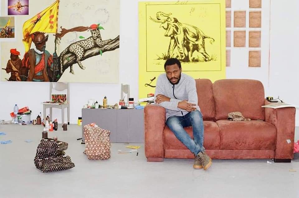 MrBasabose's tweet photo. Historical Shock. A solo exhibition by @FransixTenda ... #MadeInLola #KinArtStudio #CongoBiennale #CongoArt #ContemporaryArt #VisualArts https://t.co/YPisGHD2p0