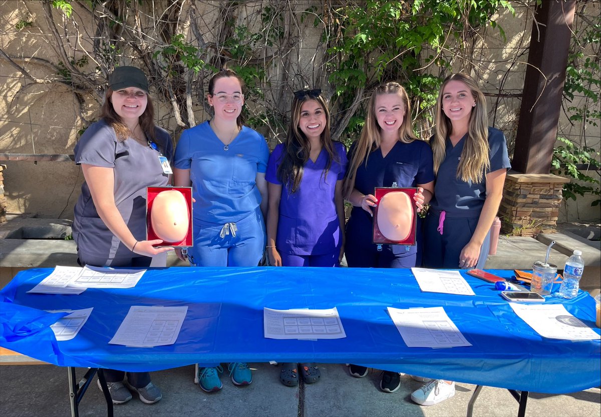 AOAforDOs's tweet photo. The great students of Burrell College are here at the COMPASS health fair. Many different Burrell student organizations are hosting booths with important health education topics for the community! What a great start to #NDODS! @burrellcollege #Volunteer #whyweDO https://t.co/gCDEx40T3w