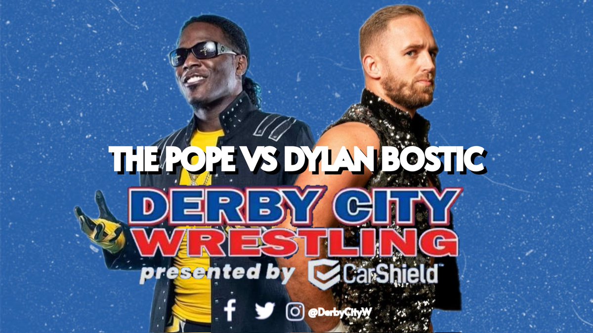 CWFHFanNews's tweet photo. TOMORROW | @DaBlackPope vs. @Dylan_Bostic tomorrow on @DerbyCityW!
#DCW #UnitedWrestling
📺: https://t.co/3njOrRKpVh https://t.co/DvhGJQVEpN