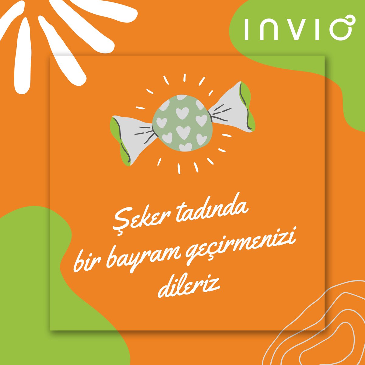 inviobilisim's tweet photo. Sevdiklerinizle birlikte huzurlu, keyifli, şeker tadında bir bayram geçirmenizi dileriz 🤍🍬
•
#ramazan #şekerbayramı #invio #bayram #ramazanbayramı https://t.co/0Wvrc65Rjq