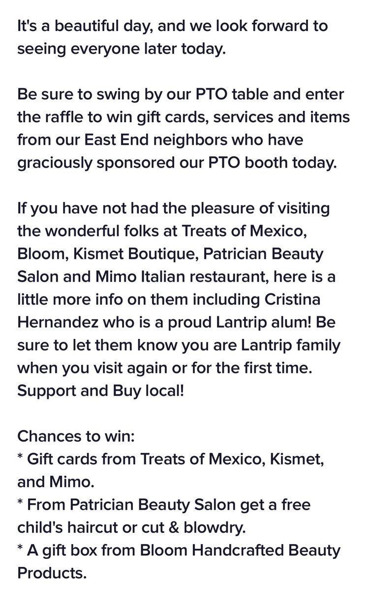 There’s still time to enter the Lantrip PTO Earth Day raffle!