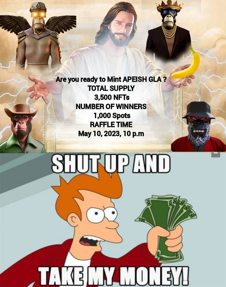 jesuX2C's tweet photo. @Dhave__1 My 2nd entry sir 🌝 @Dhave__1 @blaw5012
Tag friends
@sienny_ 
@mamikawada
Discord : Cuanwin#6887

#ApeishAF  #ApeishFL  #NFT #GLAMint 
#NFTCommunity  #MemeContest  #EthNFTs  #NFTcomminity  #NFTMint https://t.co/SLfY3Juy4a