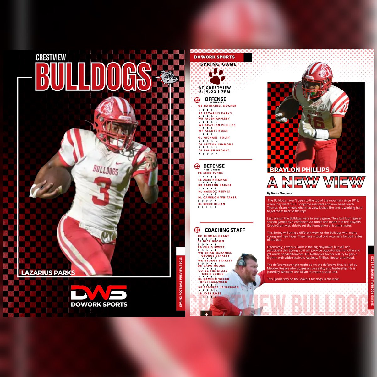 Spring Football Preview: Crestview Football 🐶 🏈 #DoWorkBulldogs