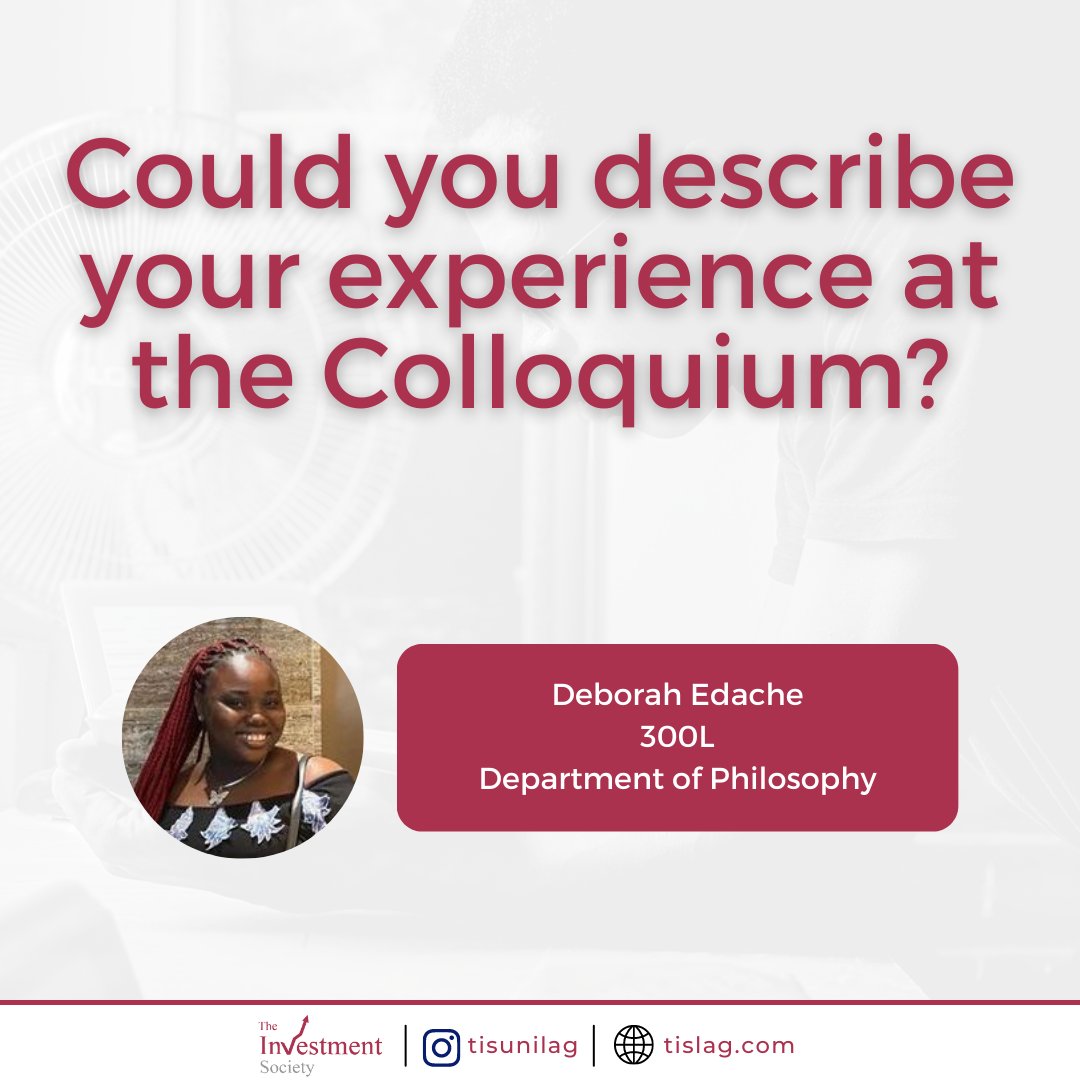 TISUnilag's tweet photo. The Colloquium continues to be a game-changer in the world of student finance.

Hear from Deborah Edache, a past attendee, about the valuable insights she gained at this transformative event 🔥🔥

Stay glued for hot updates ✨✨ https://t.co/wp5u4f1OTi