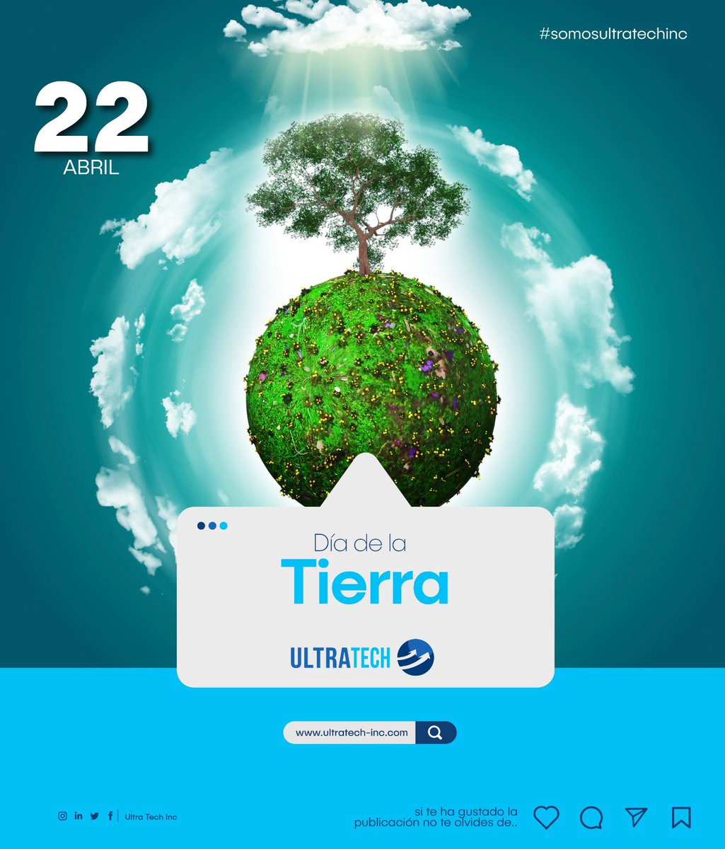 UltraTechIncpty's tweet photo. En este Día de la Tierra, recordemos la importancia de cuidar nuestro planeta. ¡Cada pequeña acción cuenta! 

Hoy y todos los días, tomemos medidas para preservar nuestro hogar y asegurarnos de que las generaciones futuras puedan disfrutar de él.

#EarthDay
#ultratechincpty https://t.co/STovo3bJkJ