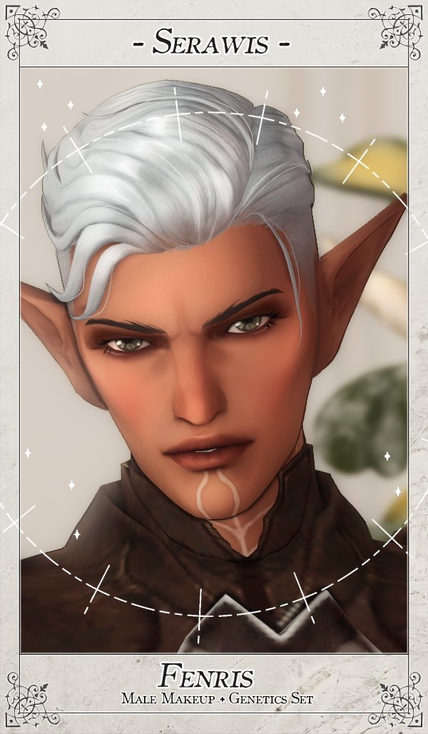 serawis_cc's tweet photo. Fenris - Male Makeup &amp; Genetics - NEW CC now FREE #ts4 #thesims #s4cc #dragonage https://t.co/mCtTOpqOlq https://t.co/j5YZks2Tug