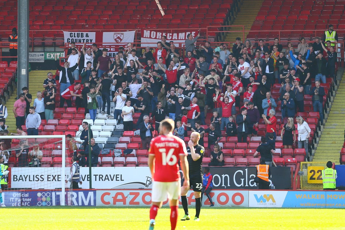 MorecambeFC's tweet photo. Two pictures.
373 days apart.
The same scoreline.
Things you ππππ to see! π
#UTS π¦ | #CHAvMOR | @jttphoto https://t.co/zvfNTrwjOp