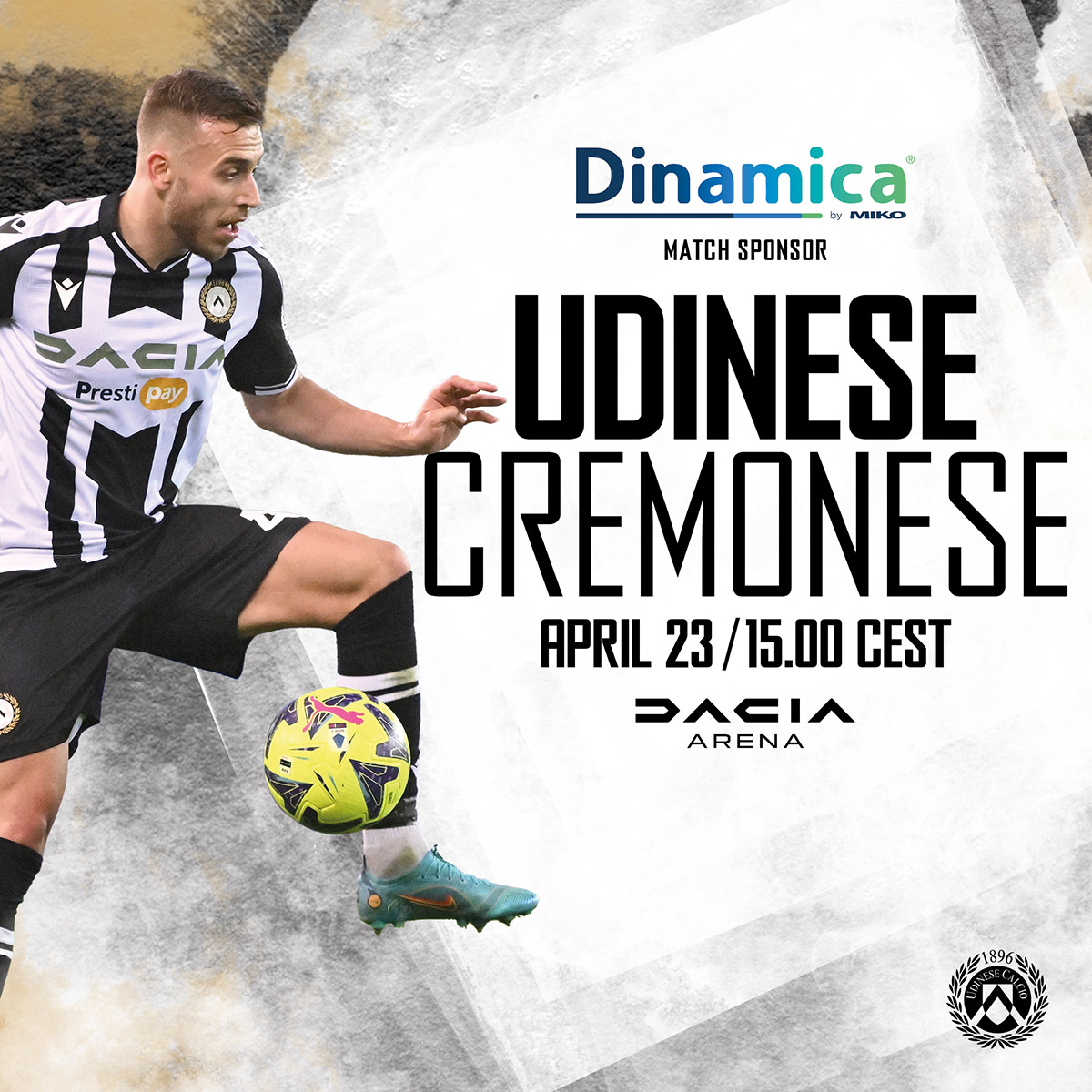 Udinese_1896's tweet photo. MATCH DAY 🙌

🆚 Cremonese 
🏟 Dacia Arena 
⏰ 15:00 
📲 #UdineseCremonese
🏆 @SerieA 
 📺@DAZN_IT 

Let’s go, lads! 

  ⚪️⚫️ #ForzaUdinese #AlèUdin #Udinese #SerieATIM #WeAreCalcio https://t.co/gTTMewqq4C
