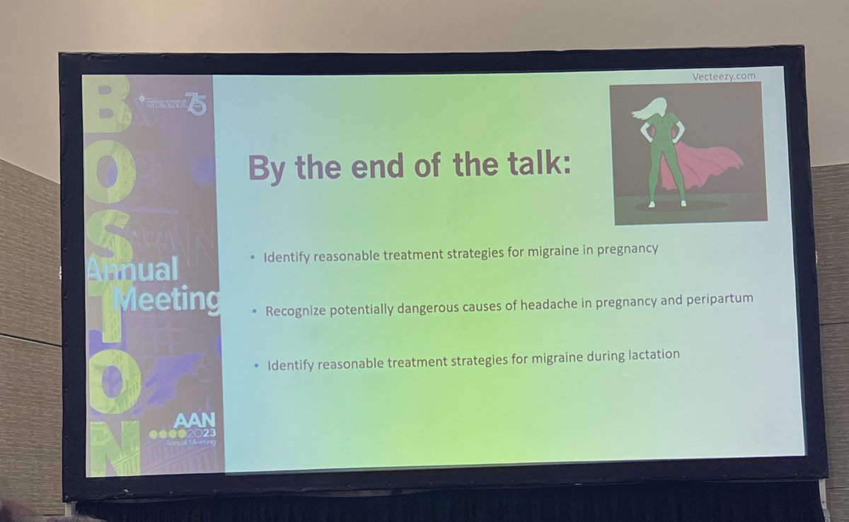 kmsellick's tweet photo. Love getting to see my mentor and amazing PD @melissarayhill present about preventive and abortive migraine therapies in pregnancy and lactation! #AANAM #neurotwitter @UBneurology @AANmember https://t.co/Ad2Uo94eER