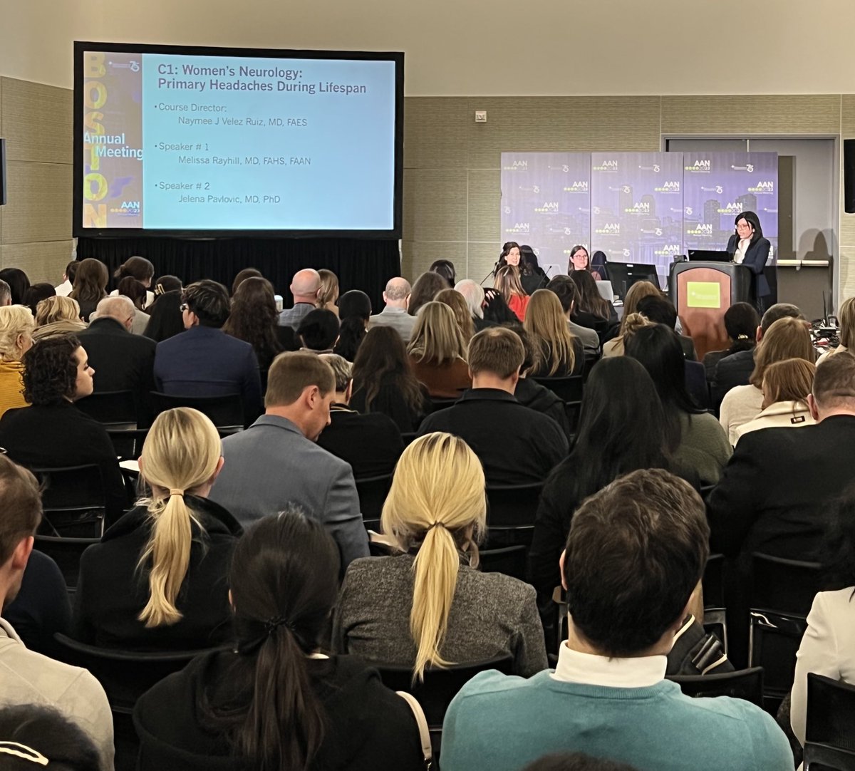 kmsellick's tweet photo. Love getting to see my mentor and amazing PD @melissarayhill present about preventive and abortive migraine therapies in pregnancy and lactation! #AANAM #neurotwitter @UBneurology @AANmember https://t.co/Ad2Uo94eER