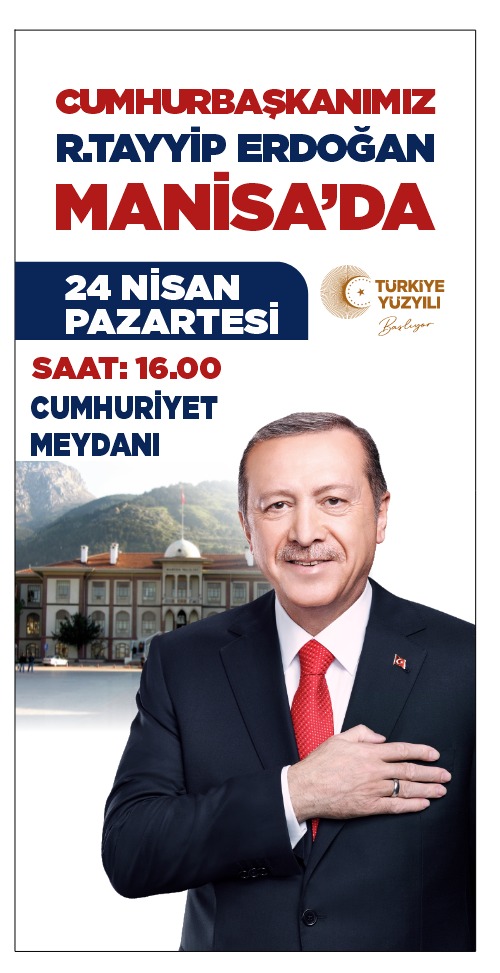 Büyük Türkiye'nin mimarı, ülkemizin Cumhur-u Reis'i Sn. Recep Tayyip ERDOĞAN geliyor!

Cumhurbaşkanı Manisa'da 🇹🇷