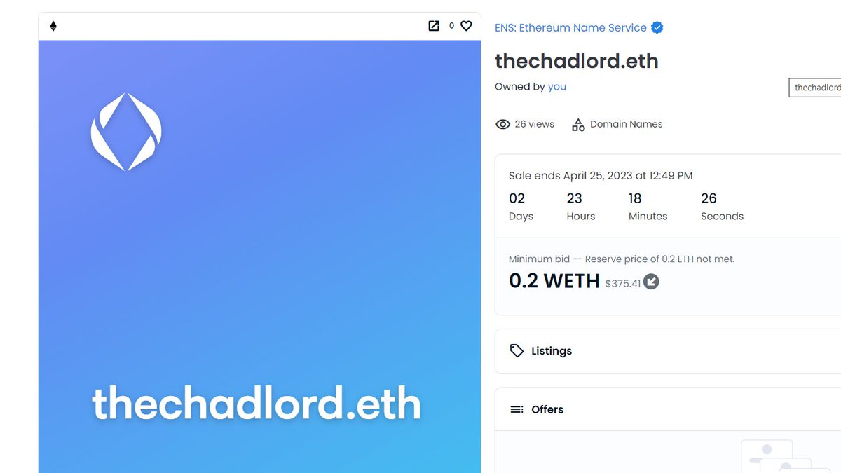 thechadlord.eth Ens domain auction on opensea opensea.io/assets/ethereu… #ens $ens