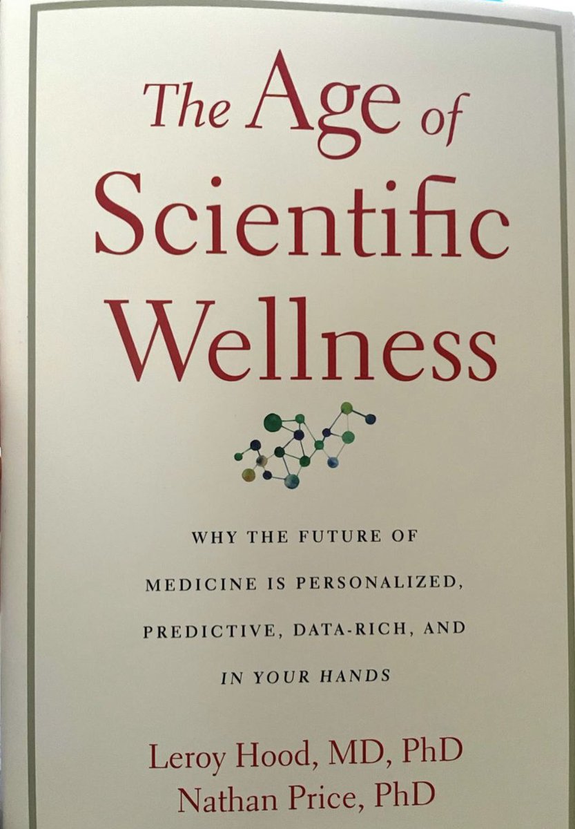 An excellent book at the perfect time. If you’re into #desci #data #ai #personalizedhealthcare or have a slight interest in any of this, this book is for you. By @ISBLeeHood @ISBNathanPrice