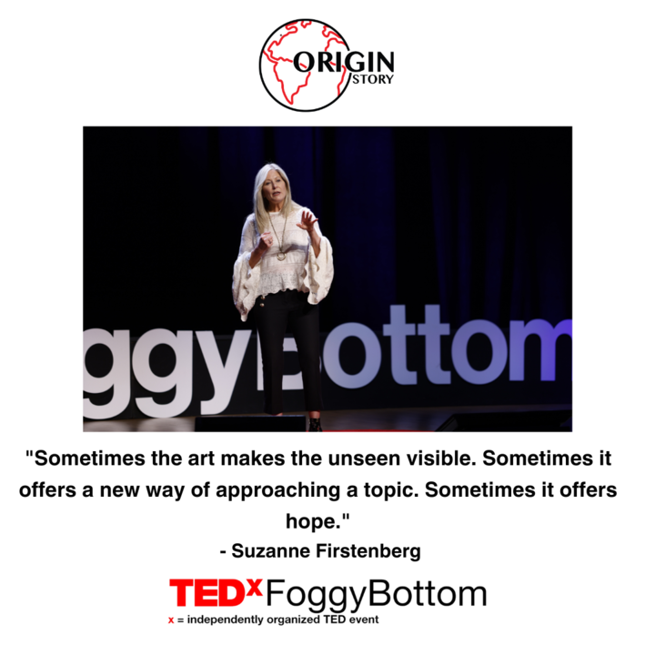 "Sometimes the art makes the unseen visible. Sometimes it offers a new way of approaching a topic. Sometimes it offers hope." #TEDxFoBo23