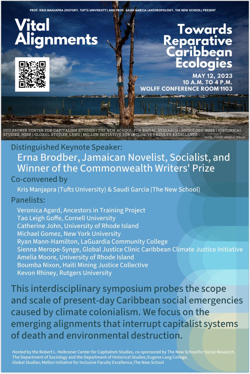 KRhiney's tweet photo. Looking forward to being in conversation with an amazing group of Caribbean scholars and activists at the upcoming Vital Alignments conference hosted by the New School on May 12th. Co-organized by the wonderful @tingo_taught_me and Kris Manjapra. https://t.co/o439oBs5as