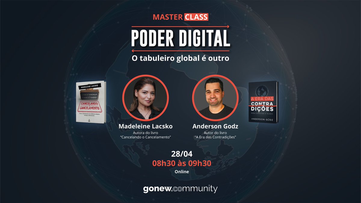 GonewCo's tweet photo. Como um novo e digital poder afeta empresas, negócios e a sociedade?
A 'Masterclass Poder Digital: o tabuleiro global é outro', aponta como mitigar riscos reputacionais com @madeleinelacsko e @andersongodz
🔗 Link https://t.co/LyuaIXoM31 https://t.co/Bp0yYcKszx