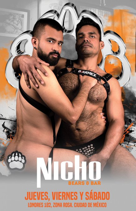Los velludos más deliciosos están aquí. ? #Nicho Bear & Bar de @BearMex_ de los club gay más exitosos