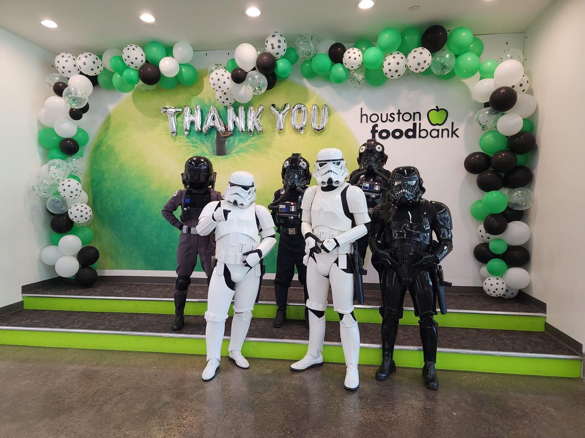 Always a pleasure to serve the Empire. Today we hung out with <a href="/HoustonFoodBank/">Houston Food Bank</a>! #BadGuysDoingGood