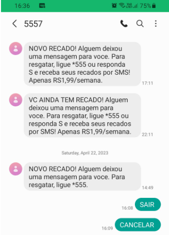 edgardantas's tweet photo. @vivobr Colocam um serviço não contratado causando um aborrecimento gigante ao consumidor para lucrar R$ 8,00 a mais por mês. Fica lá aquela mensagem irritante que tem um recado. https://t.co/22GG7u3kyc