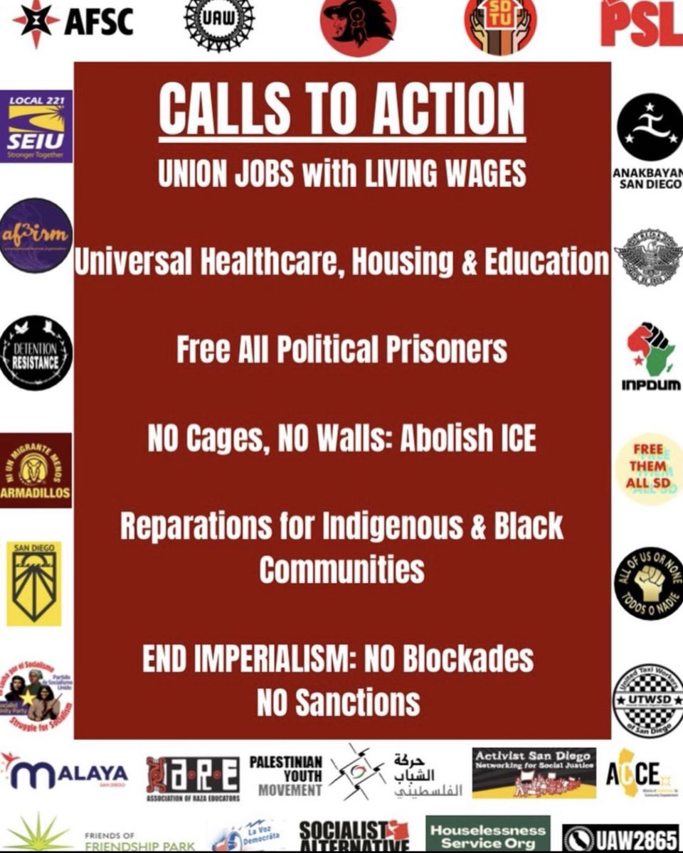 anakbayanSD's tweet photo. Anakbayan San Diego calls for the liberation of working class folk from imperialist exploitation! We demand justice for union organizers fighting for workers' rights in the Philippines! We demand an end to US military aid and funding to the Philippines! https://t.co/vKxw2k3EDg