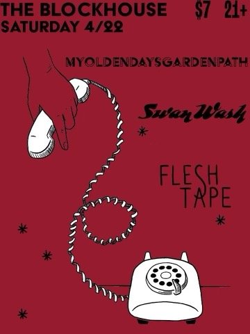 SisterCylinder's tweet photo. Swan Wash w/Flesh Tape and myoldendaysgardenpath tonight at Blockhouse! https://t.co/HiTMHJLklp