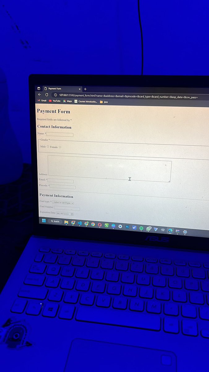 igeetbisoi's tweet photo. "Day 5 of the 100 Days of Challenge: Completed Lecture 3 of @AmanDhattarwal web development course and built my first HTML payment form! Loving every step of this learning journey and can't wait to see what's next ๐ฐ๐ป #100DaysOfCode #HTML #PaymentForm #Learning #code https://t.co/gzcByqABVH
