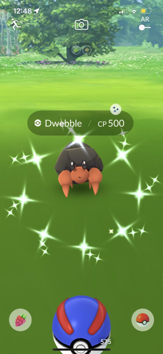 FulSensei's tweet photo. Oh yes! My first ever #ShinyDwebble ✨🦀🪨 I’ve actually wanted this one for a while, even if it’s not really that noticeable 🔥 #ShinyPokémon #PokémonGO https://t.co/RIiZWdaEeP