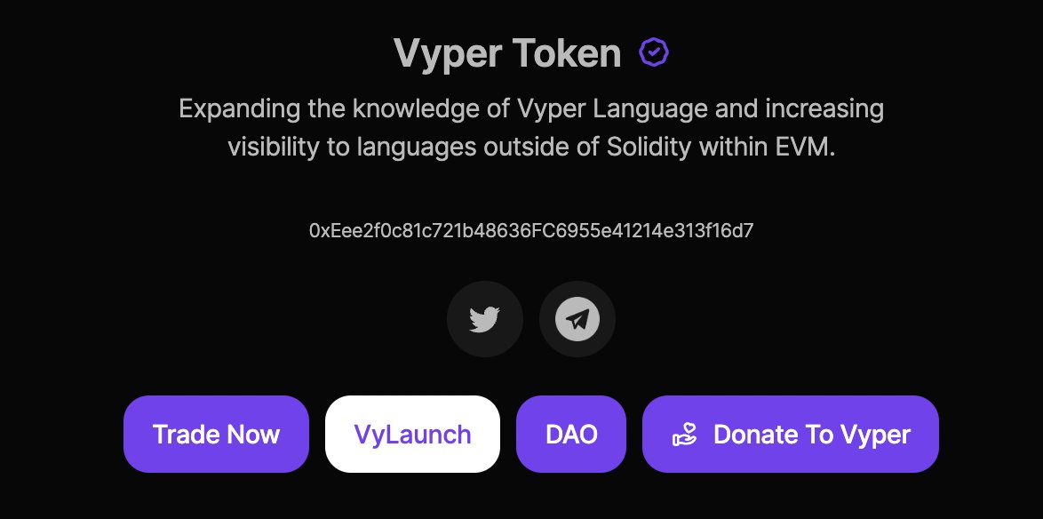 Vyper DAO - $VY tweet media