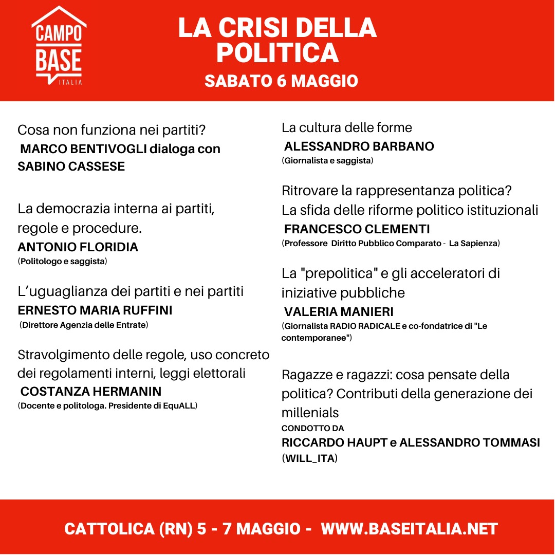 baseitaliaweb's tweet photo. 🚨 Sono aperte le iscrizioni alla nostra #scuola di #politica intergenerazionale e permanente #campobase dal 5-7 Maggio a Cattolica.
Iscriviti qui ➡️ https://t.co/933AMY4d1n…
O visita il sito https://t.co/A1vw8kxtnW
Hai meno di 30 anni? Potresti partecipare gratuitamente https://t.co/pbNqwqD44y