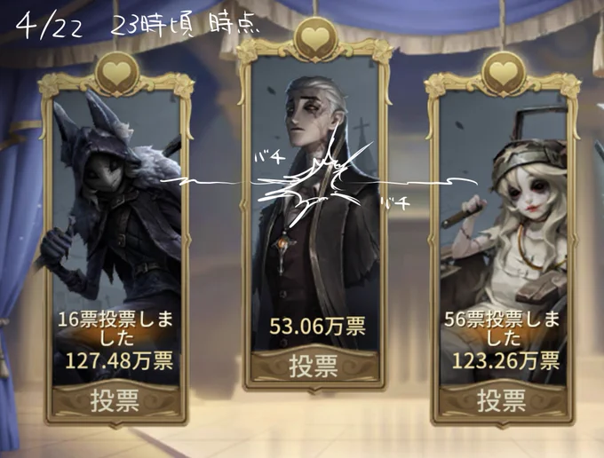 いい勝負の2人の間に挟まってたので見えた幻覚 