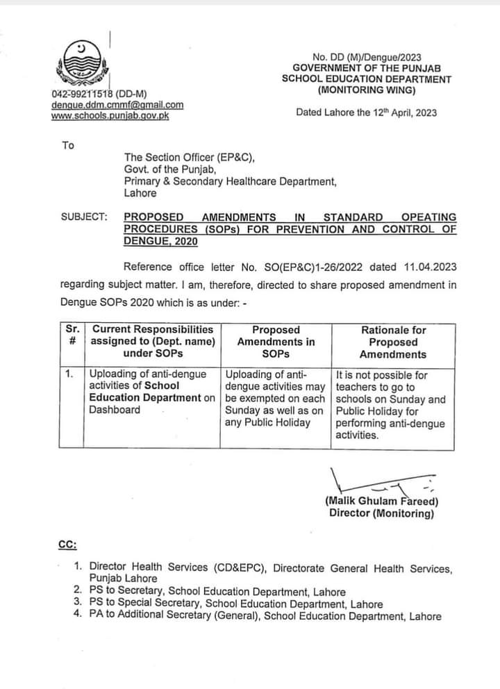 DsdDte's tweet photo. پنجاب!
عنقریب سرکاری چھٹیوں اور اتوار کے روز اساتذہ کو اینٹی ڈینگی ایکٹویٹی سے استثنیٰ دینے کا فیصلہ https://t.co/v5o7eAh45Q