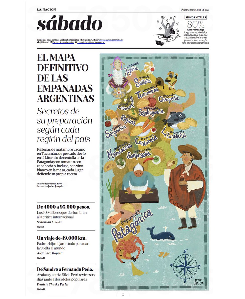 Javier Joaquín (@javier_joaquin) on Twitter photo #mapa ilustrado, publicado hoy en la portada del suplemento Sábado, para una nota de <a href="/sebastrios/">Sebastián A. Ríos</a> en <a href="/LANACION/">LA NACION</a>
Diseño gráfico: <a href="/silvinicastro/">Silvina Nicastro</a> #mapa ilustrado, publicado hoy en la portada del suplemento Sábado, para una nota de <a href="/sebastrios/">Sebastián A. Ríos</a> en <a href="/LANACION/">LA NACION</a>
Diseño gráfico: <a href="/silvinicastro/">Silvina Nicastro</a>