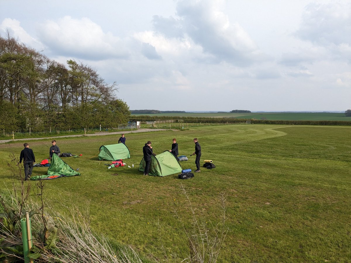 BGS <a href="/DofE/">The Duke of Edinburgh’s Award</a> Silver training expedition night 2 at <a href="/FieldCampsite/">Field House Camping & Coffee Barn</a>. Thankfully much drier than night 1. Spirits are high!