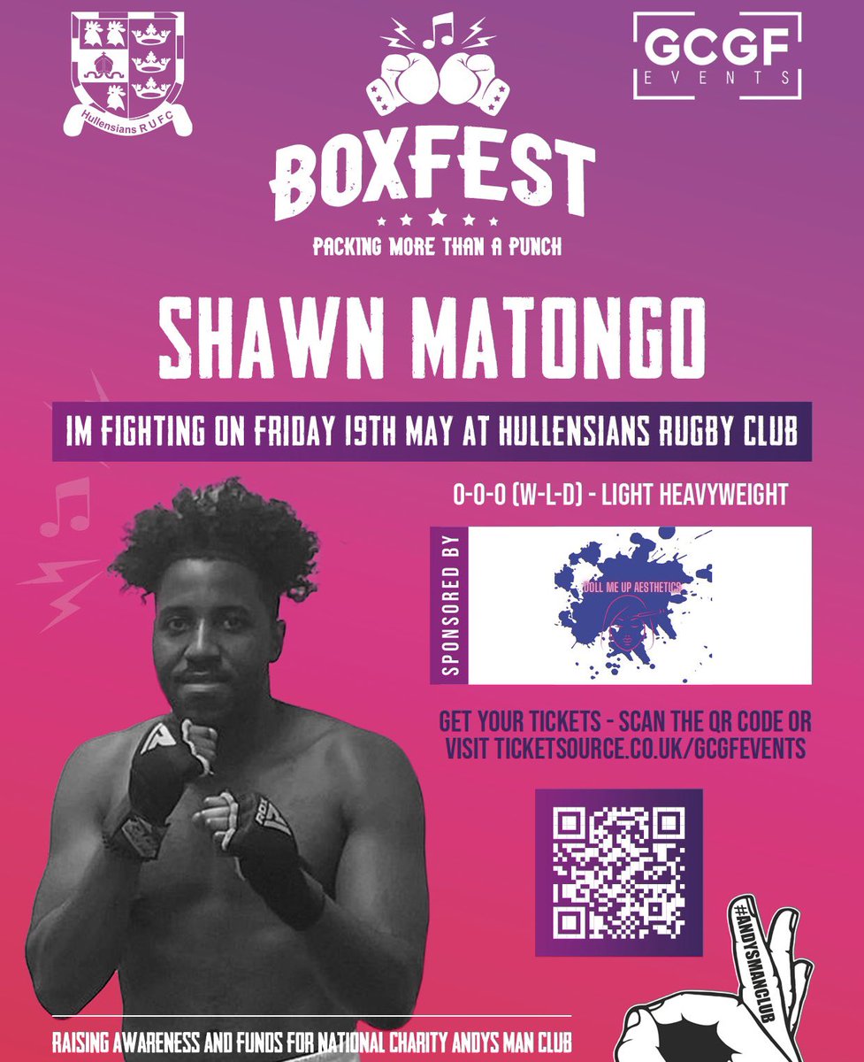 GCGFEvents's tweet photo. Shawn has challenged his pal to a white collar boxing bout and as an avid boxing fan, let’s see how he gets on as a boxer himself! 🥊

Thank you to Doll Me Up Aethetics for sponsoring Shawn 🤝🏼

Tickets 🎟️ https://t.co/Ohygc45dM3 https://t.co/bMt1mDrQUB