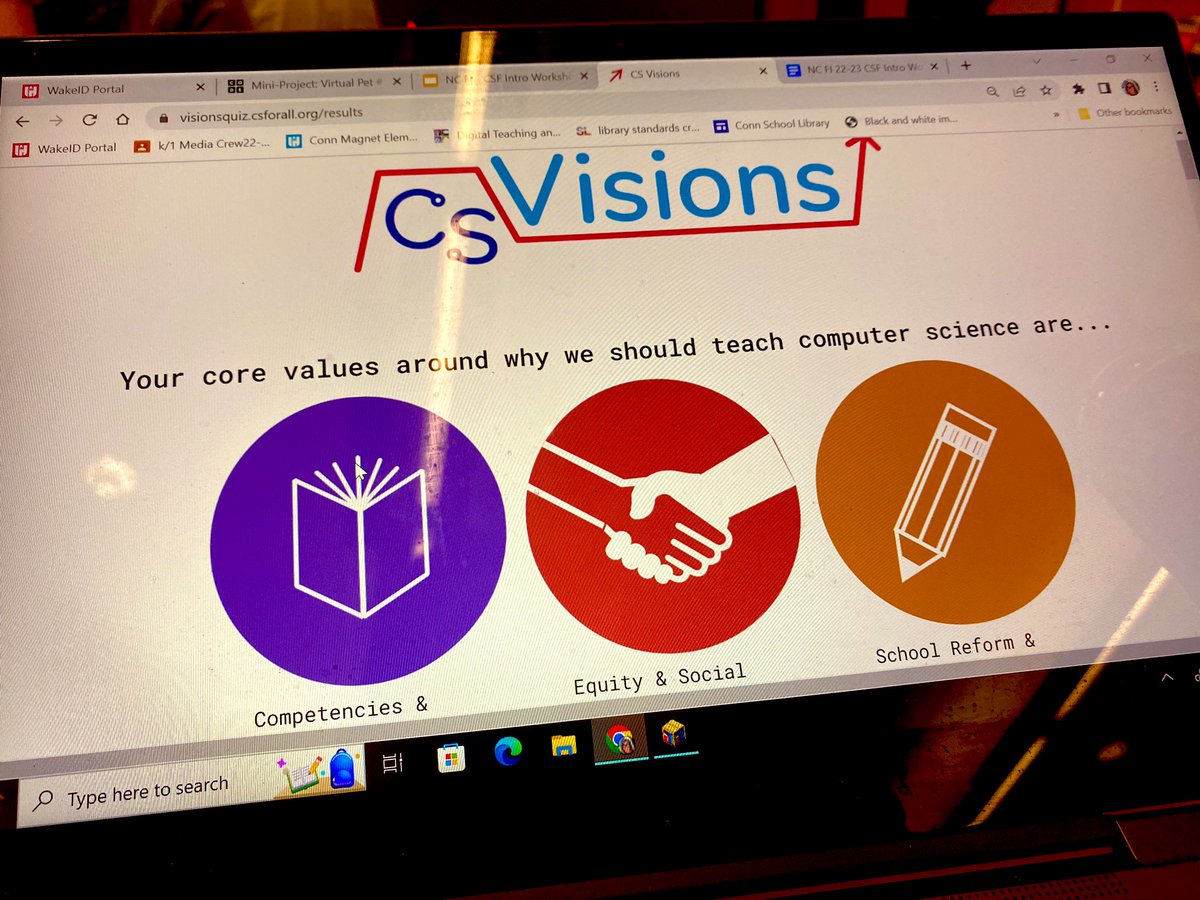 BrickLovesBooks's tweet image. Participating in another amazing professional development program today on CS fundamentals with @codeorg & @FridayInstitute! Learned so much about teaching computer science to my students. #CSeducation #teacherPD #codingforall #makingcsstick @STEM_WCPSS @TeachCode #TeachCode