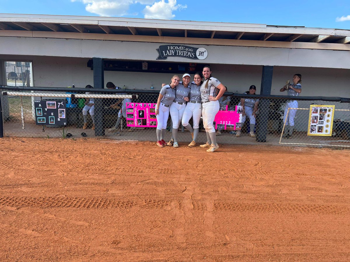 Senior night success @MarinerTritons ! Only a few games left in regular season. Broke the school RBI record of 36 last week and have 10 HR. Looking forward to the upcoming weeks with my @RockGoldManetta girls, then on to @SamfordSB to start a new chapter!