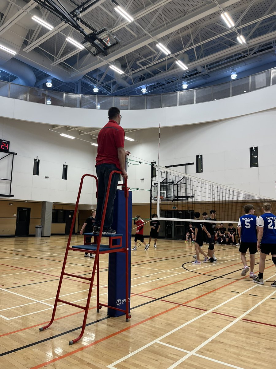 janetehamel's tweet photo. Yay for volunteers! 
A spector reffing our provincial game when @vballmanitoba paid refs didn’t show up. 
#volunteerweek #NVW2023 #norefnogame https://t.co/ZAvNWckfIa