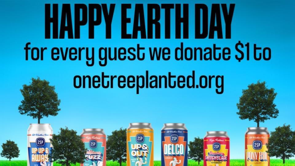 2sptaphouse's tweet photo. To celebrate #EarthDay, we will be donating $1 to our friends at One Tree Planted @onetreeplanted & they will plant 1 tree for every $1 we donate! So grab your crew, grab your favorite 2SP Brewing draft, & help us support an amazing cause!
#2sptaphouse #2SPGroup #delco https://t.co/rRWj1EOK2T
