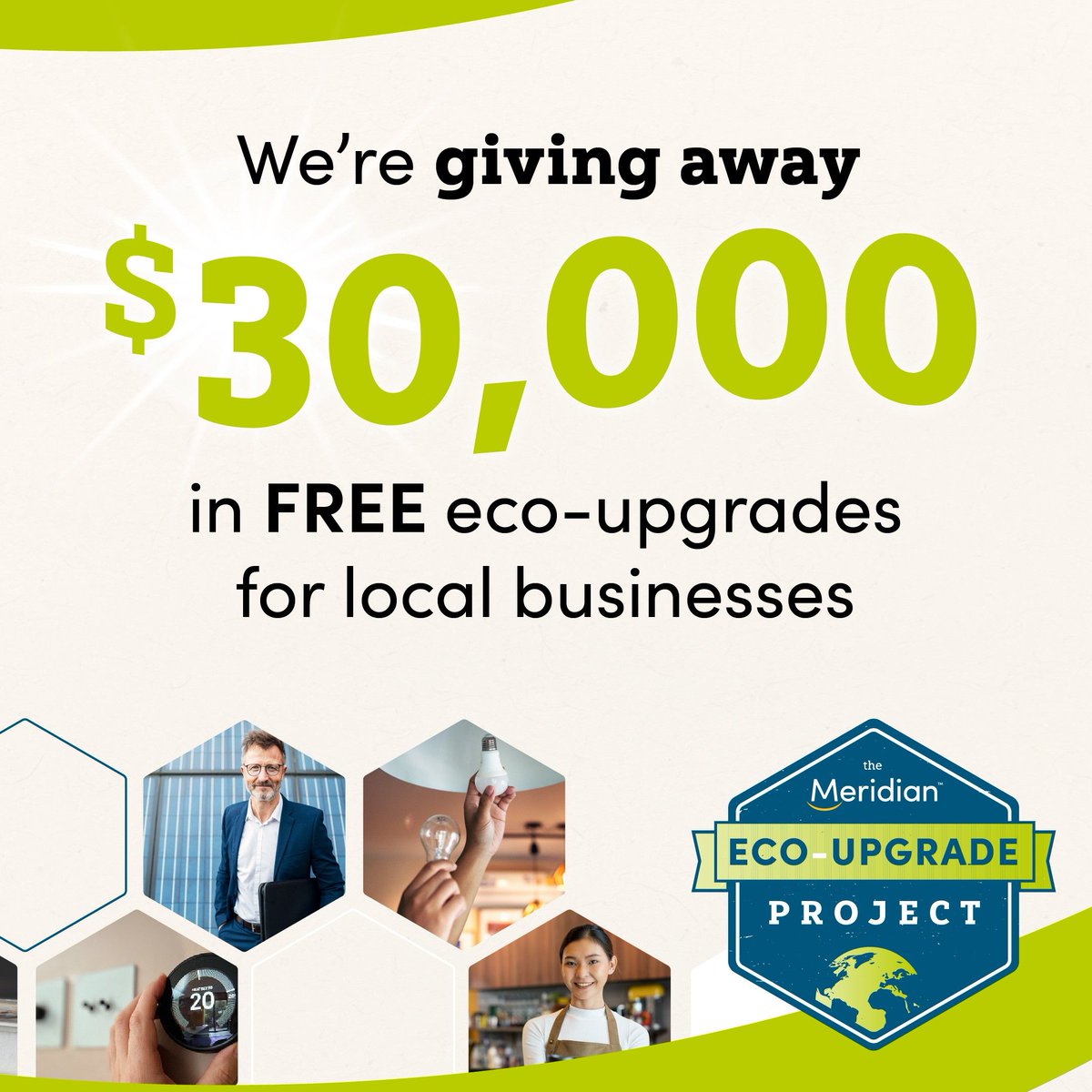 MeridianCU's tweet photo. To honour Earth Day, we’re helping businesses become more eco-friendly with more than $30,000 for eco-upgrades such as:
🌍Switching to eco-friendly packaging
🌎Installing energy-efficient appliances
🌏Sourcing greener shipping and delivery
Learn more: https://t.co/wQE2ox5b9H https://t.co/QUb6xsIiou
