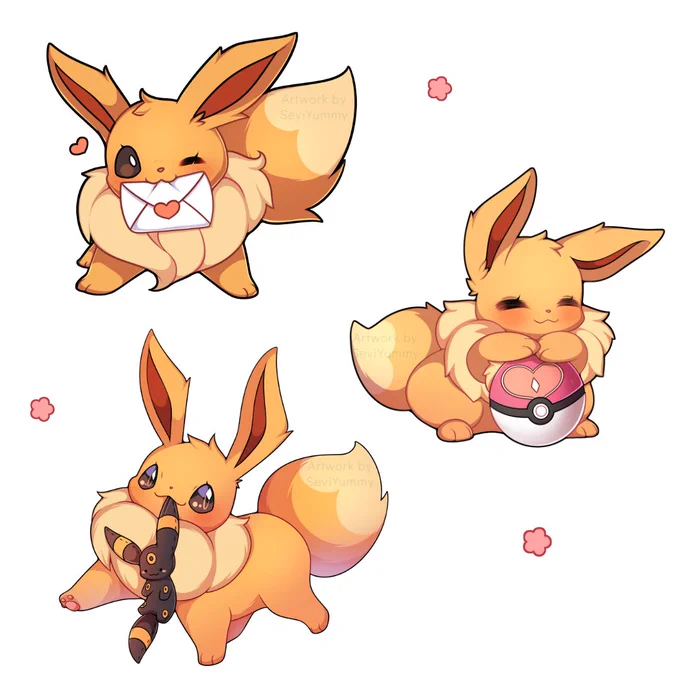 Some of my old Eevees   I hope you still like them! (๑•ᴗ•๑)