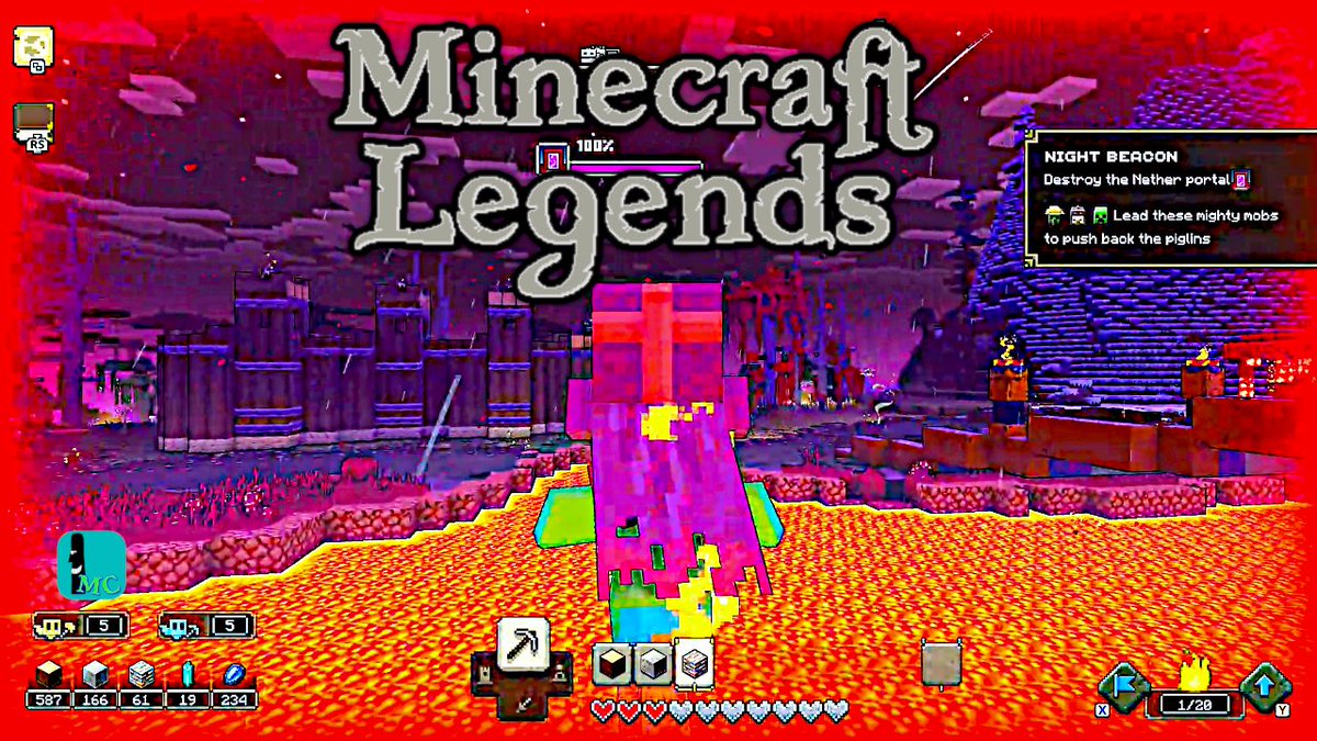 IntrigueMc's tweet photo. Gettin' a bit dangerous?  The night beacon must be destroyed!

https://t.co/nbPLh6dNjK
#MinecraftLegends 
#ACNetwork https://t.co/Fj05yzFc1A