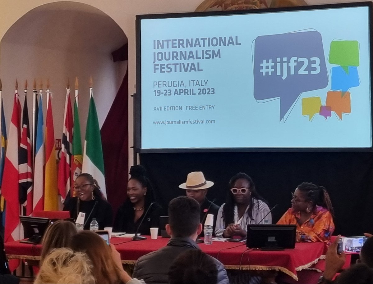 "Media can't reflect society if society isn't reflected in the media," <a href="/hannah_ajala/">Hannah Àjàlá</a> says, on panel with <a href="/VanessaOffiong/">VanessaOffiong</a> <a href="/nas009/">Nana Darkoa Sekyiamah</a> <a href="/WalleLawal/">Wale Lawal</a> and Ayomide Aborowa at #ijf23