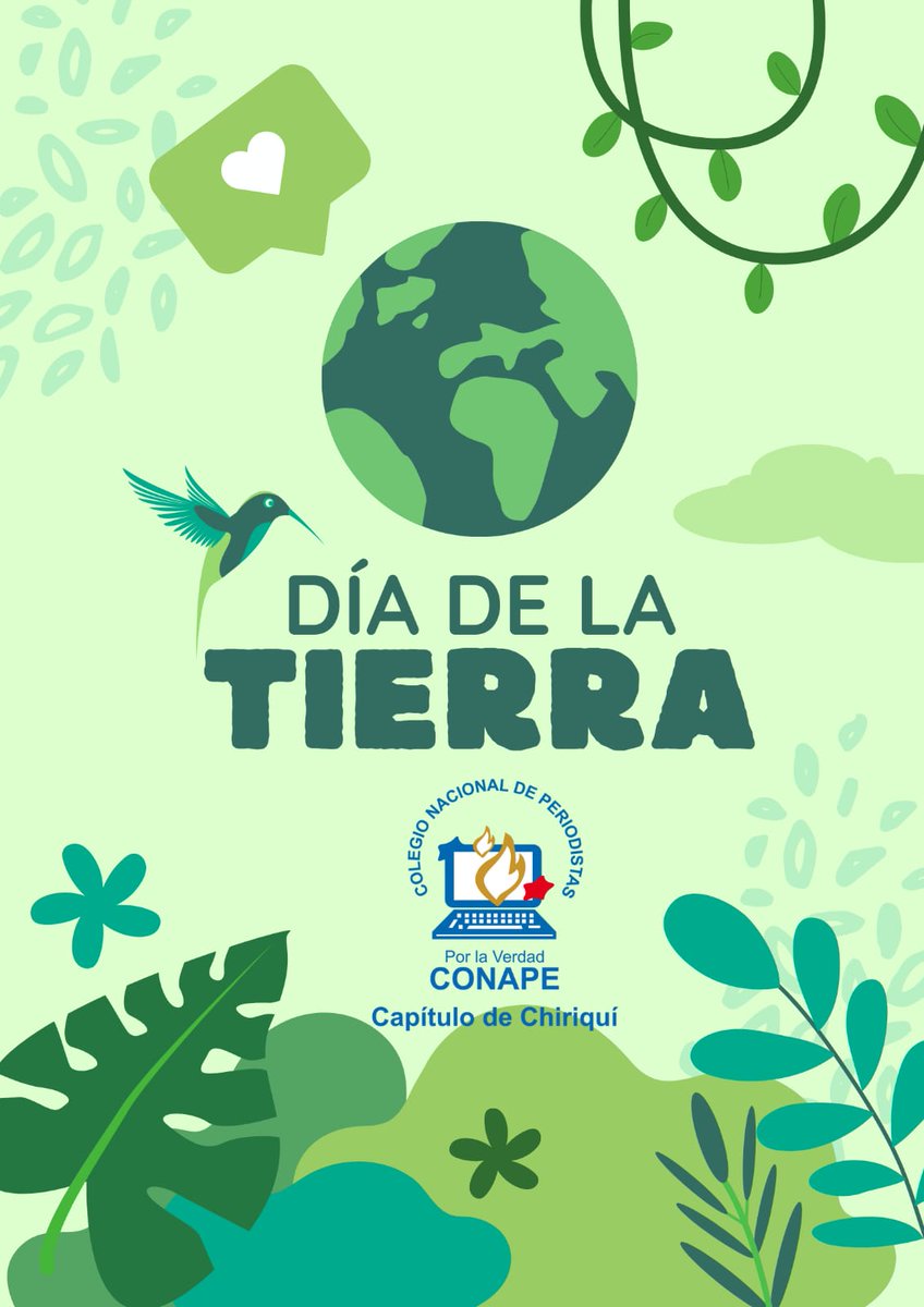 Este sábado, y al igual que cada 22 de abril, se celebra el Día Mundial de la Madre Tierra. 
Es una fecha marcada en los calendarios por las Naciones Unidas con el objetivo de concienciar a la humanidad...
 *Felíz Día de la Tierra*
#ConapeChiriquí
instagram.com/p/CrV_ZRbO-7C/…