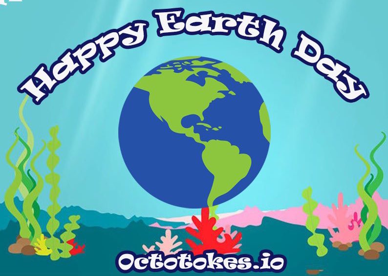 Happy Earth Day Tokers! 🌍 

Team <a href="/octotokes/">Octotokes</a> and our holders are doing what we can to help preserve the natural beauties of Earth we call oceans. 

We can always do more to help our oceans and ocean Wildlife. Take care of Planet Earth! 💙 🌊